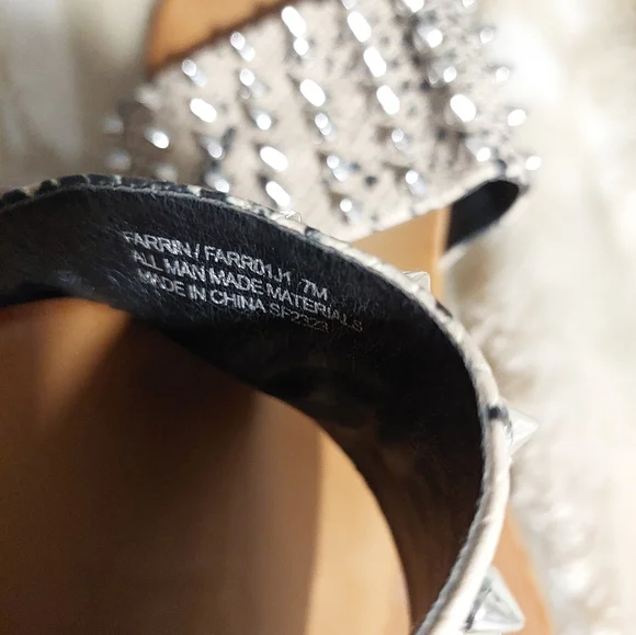 Madden Girl Brown Slide Sandals with Silver Accents - Picture 2 of 4